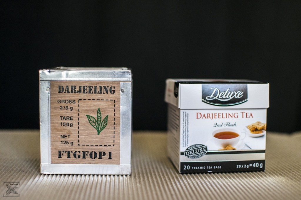 Herbaty Darjeeling zakupione w supermarkecie