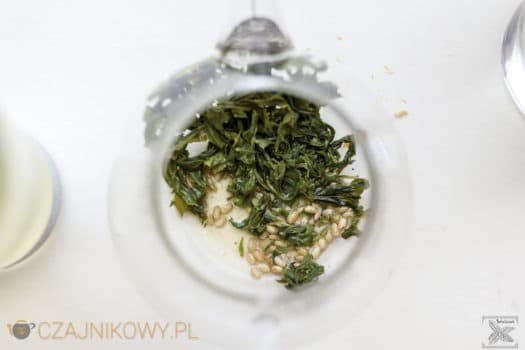 Herbata zielona koreańska Hyunmicha-Garucha, liście po zaparzeniu